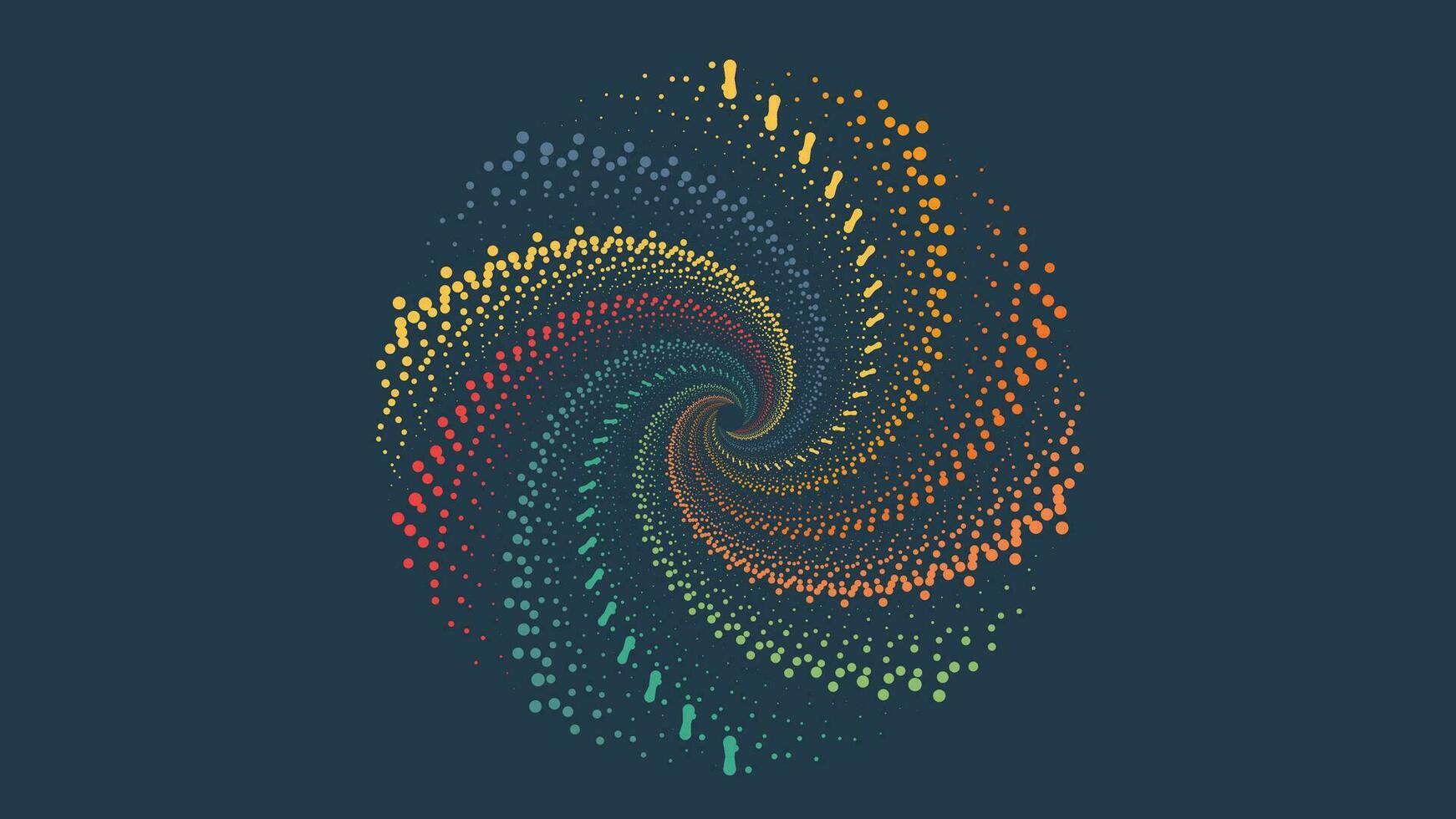 astratto spirale creativo vortice minimalista sfondo nel arcobaleno colore. vettore