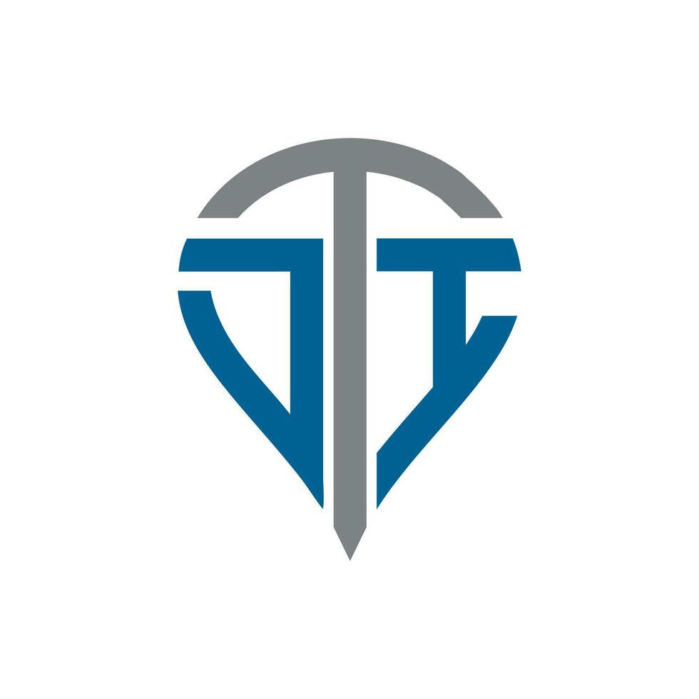 dti lettera logo. dti creativo monogramma iniziali lettera logo concetto. dti unico moderno piatto astratto vettore lettera logo design.
