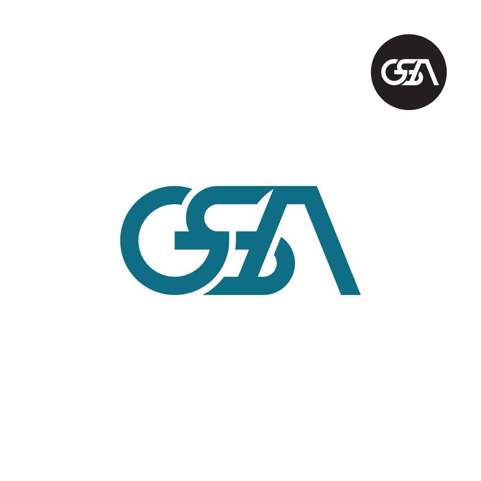 lettera gsa monogramma logo design vettore