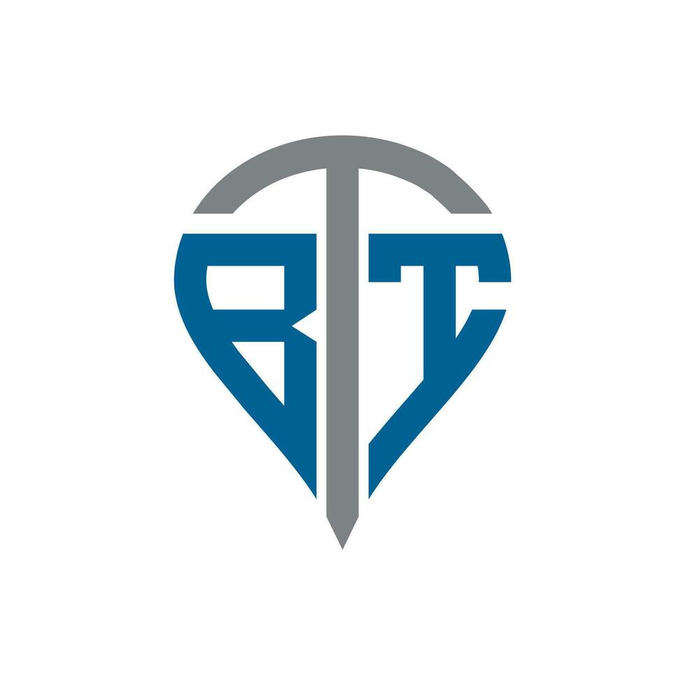 btt lettera logo. btt creativo monogramma iniziali lettera logo concetto. btt unico moderno piatto astratto vettore lettera logo design.
