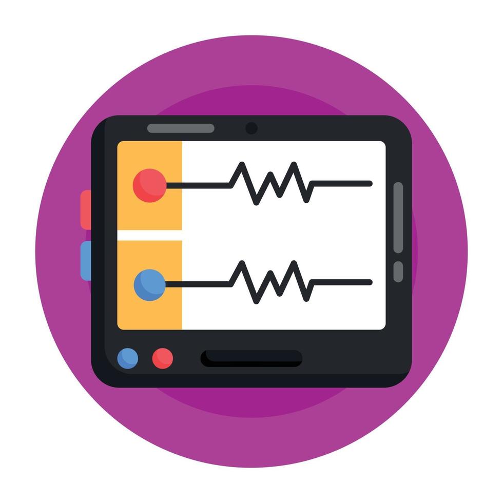 macchina e dispositivo ekg vettore