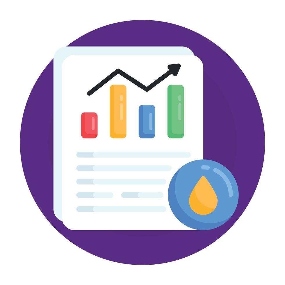 grafico di crescita del petrolio vettore