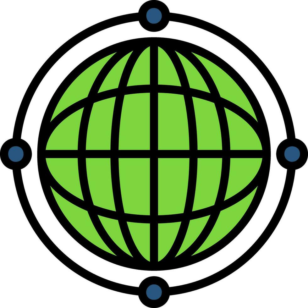 virtuale mondo globo vettore icona design