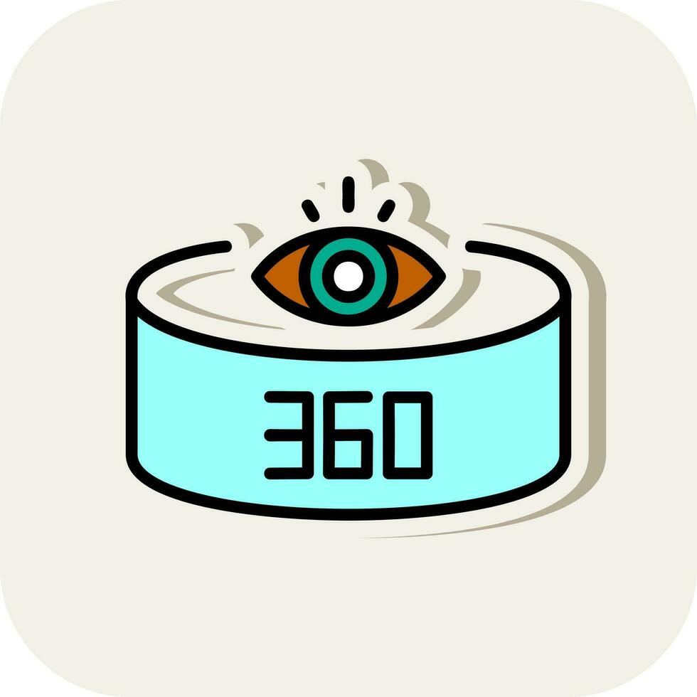 360 gradi Visualizza vettore icona design