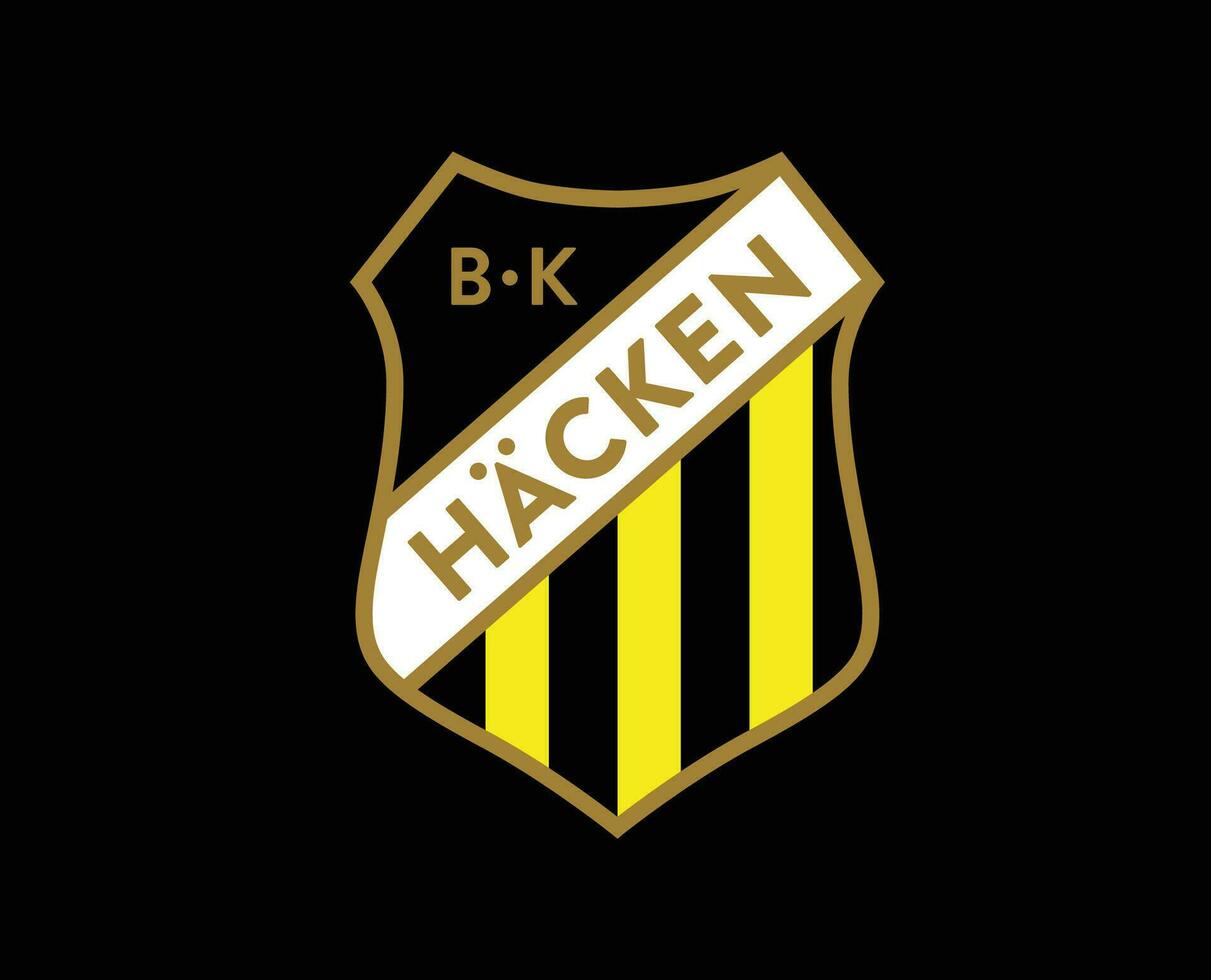 bk hackerare club logo simbolo Svezia lega calcio astratto design vettore illustrazione con nero sfondo