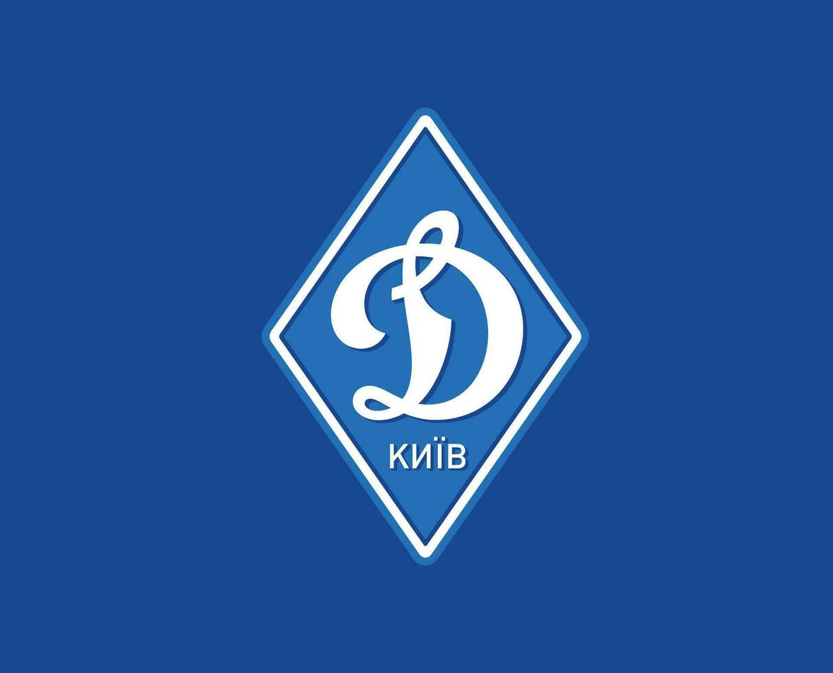 dinamo kyiv club simbolo logo Ucraina lega calcio astratto design vettore illustrazione con blu sfondo