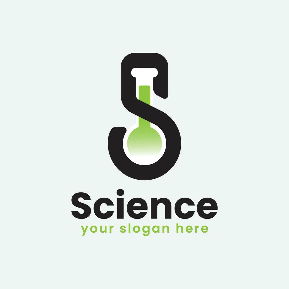 scienza logo degnare icona modello con laboratorio vettore illustrazione