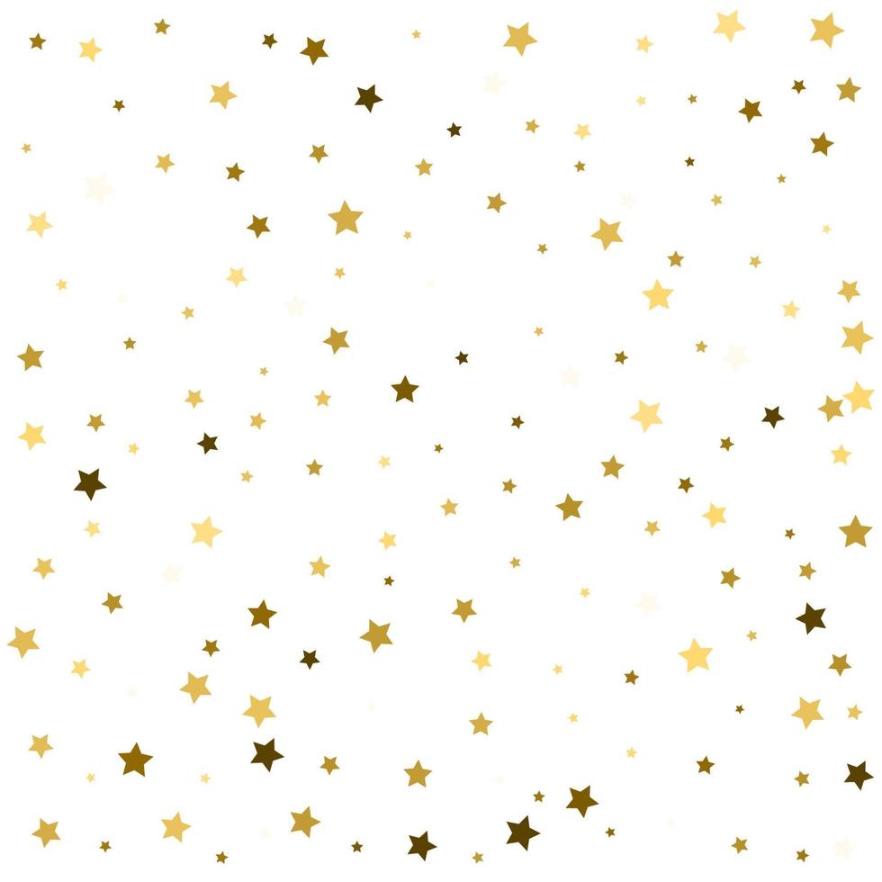 sfondo di coriandoli che cadono stelle d'oro vettore