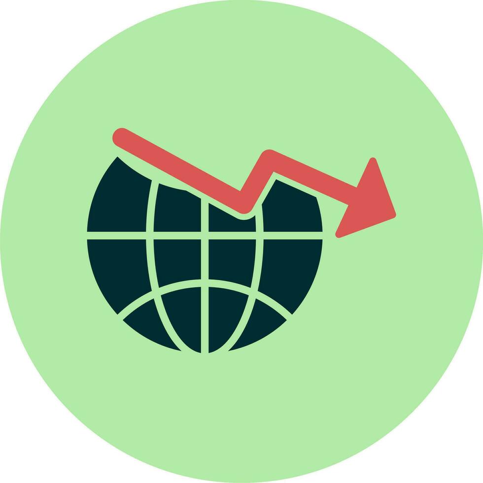 economico crisi vettore icona