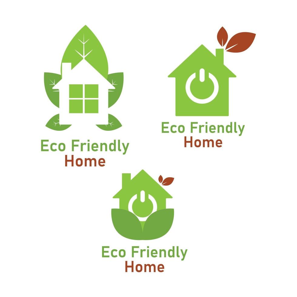 disegno dell'illustrazione della casa eco-friendly. vettore