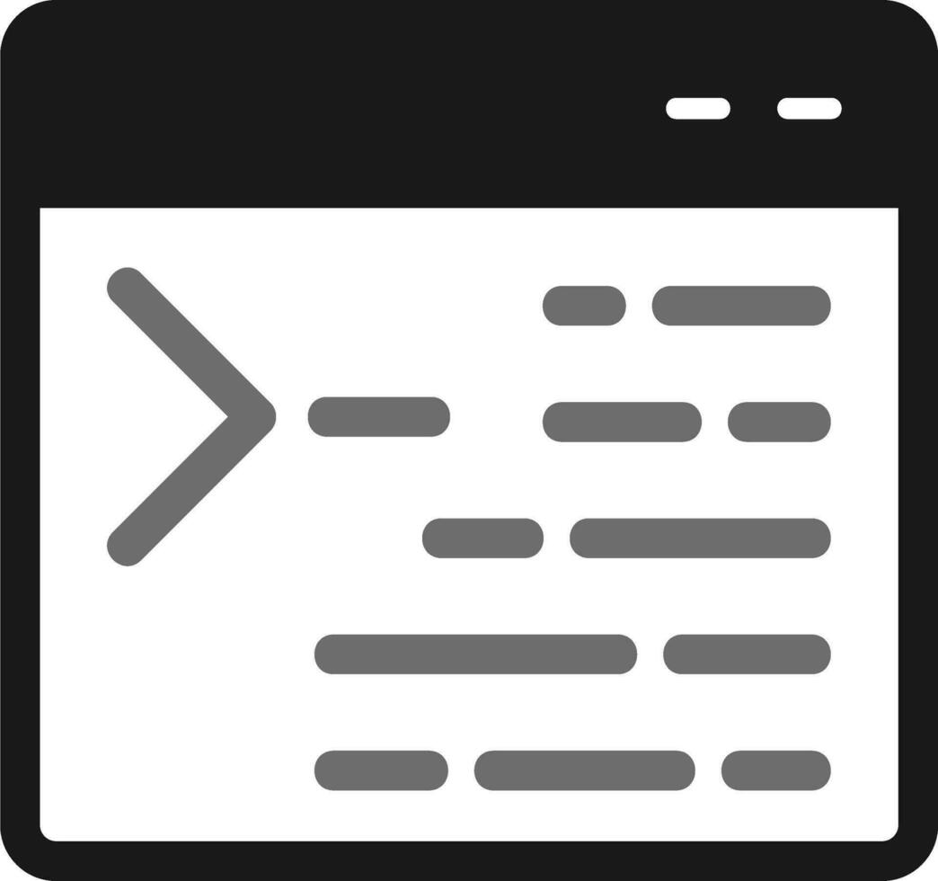 codice terminale vettore icona