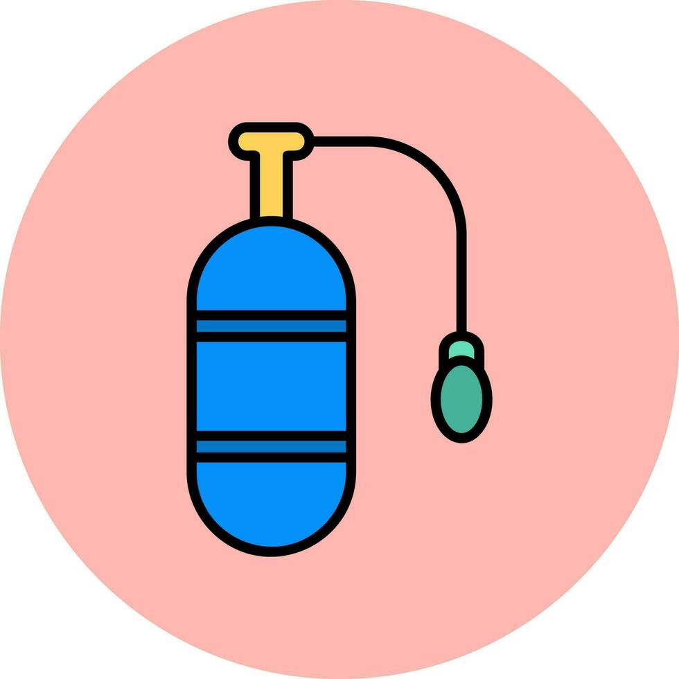 icona del vettore del serbatoio di ossigeno