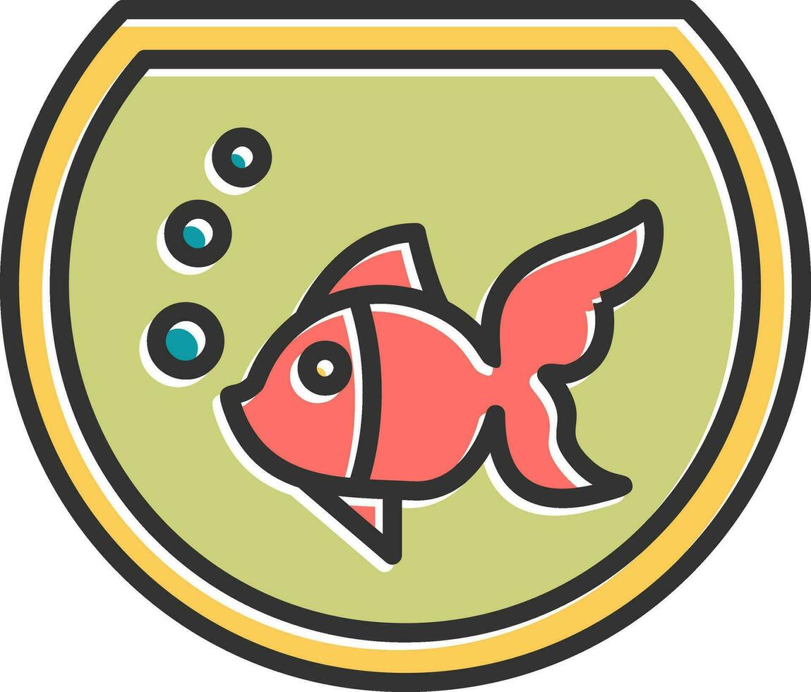 pesce ciotola vettore icona