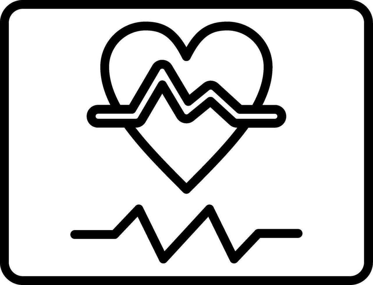 ecg vettore icona