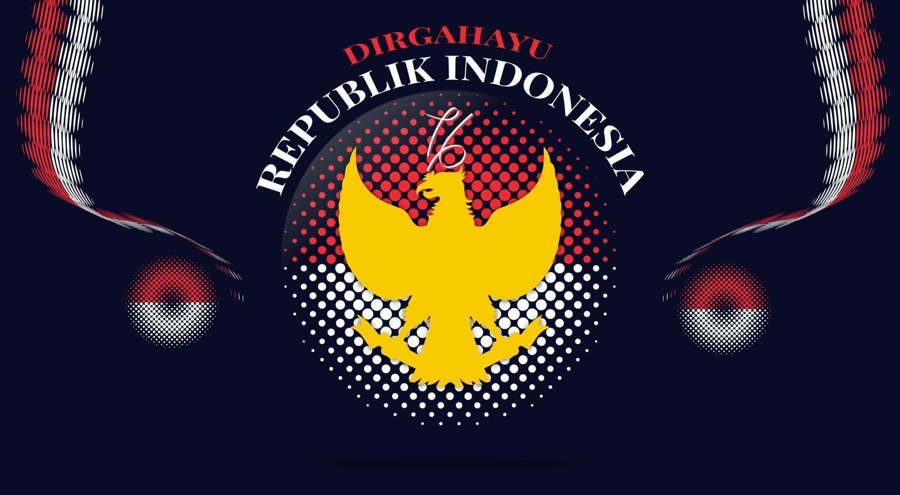 giorno dell'indipendenza indonesiana vettore