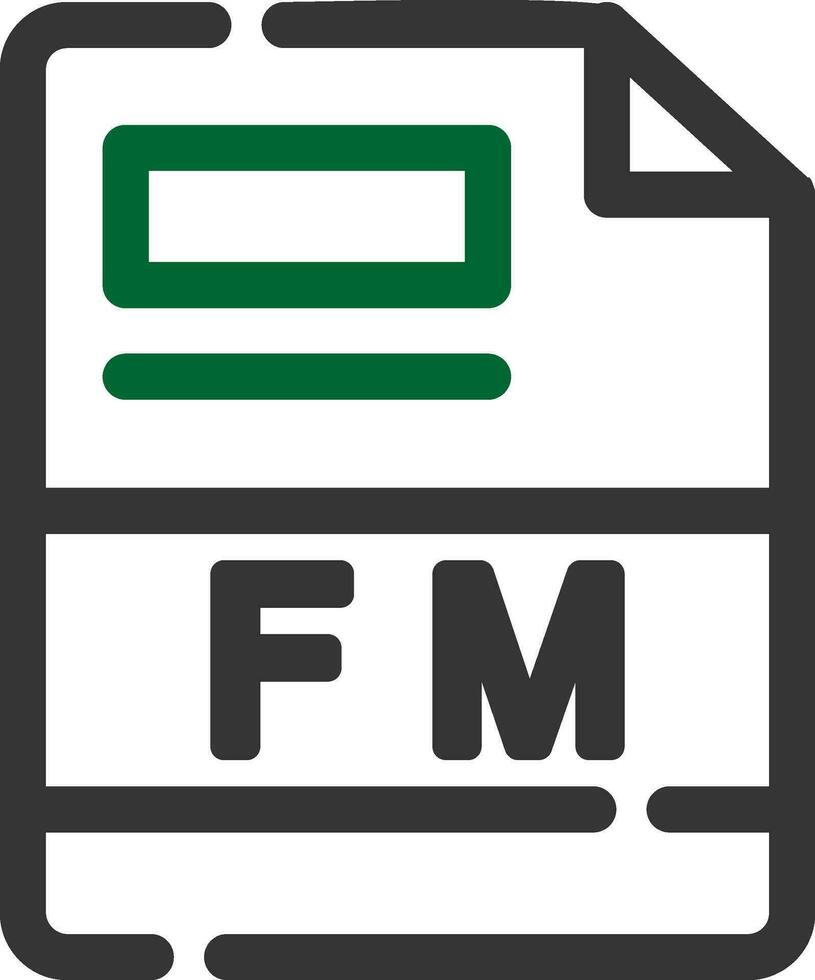 fm creativo icona design vettore