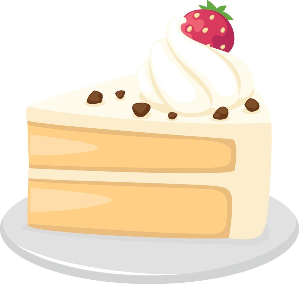 torta su sfondo bianco vettore