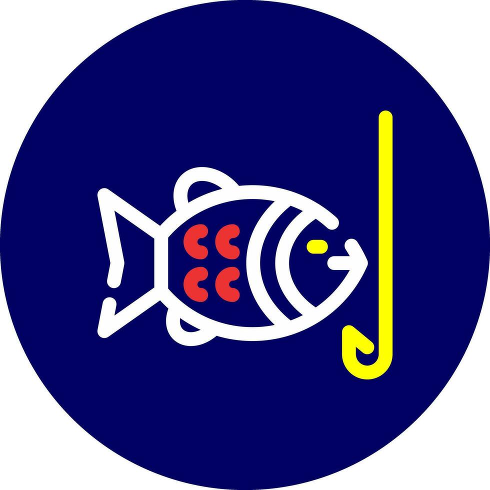 agganciata pesce creativo icona design vettore