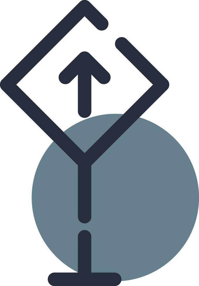 strada cartello creativo icona design vettore