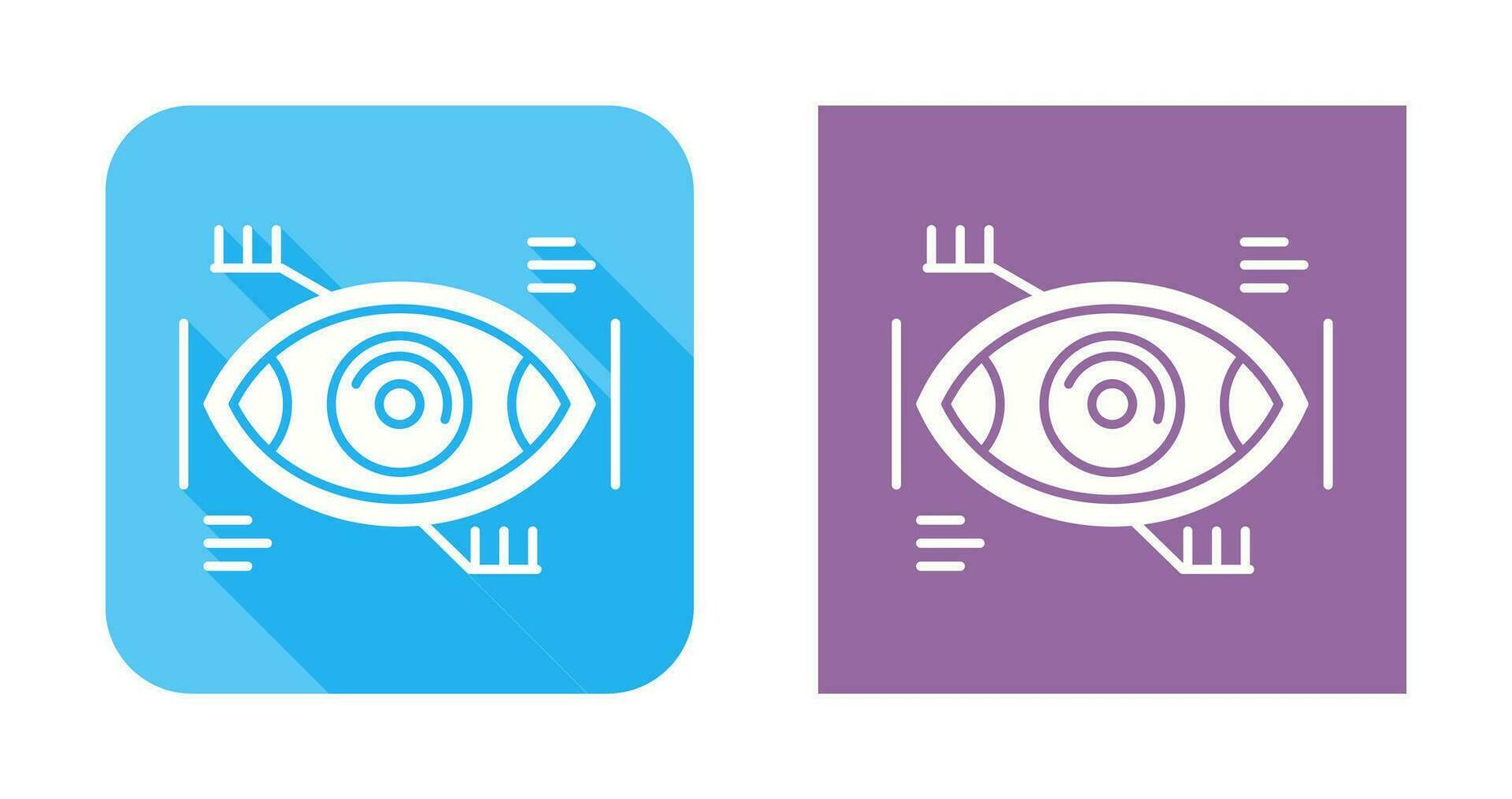 occhio riconoscimento vettore icona