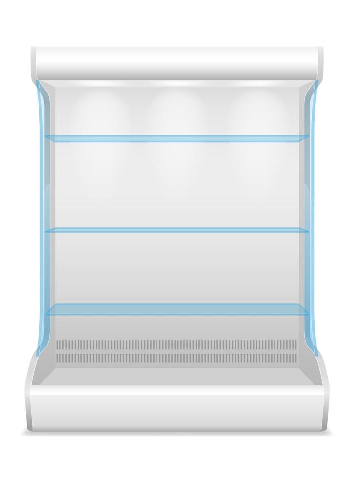 frigorifero da negozio commerciale per il raffreddamento e la conservazione degli alimenti vettore