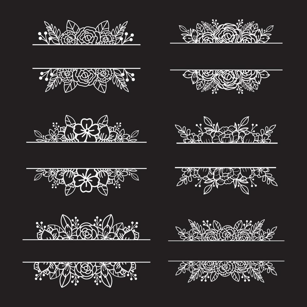 bellissimo floreale con spazio nel mezzo vettore
