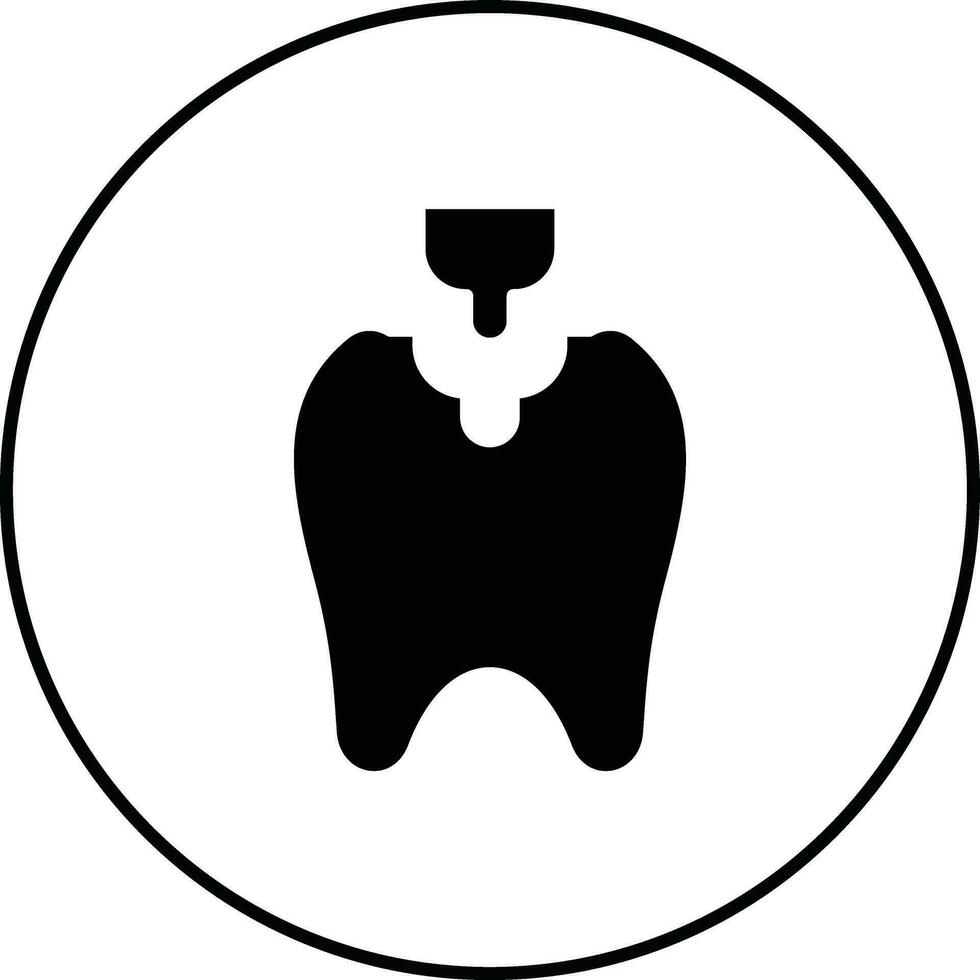 dentale Riempimento vettore icona