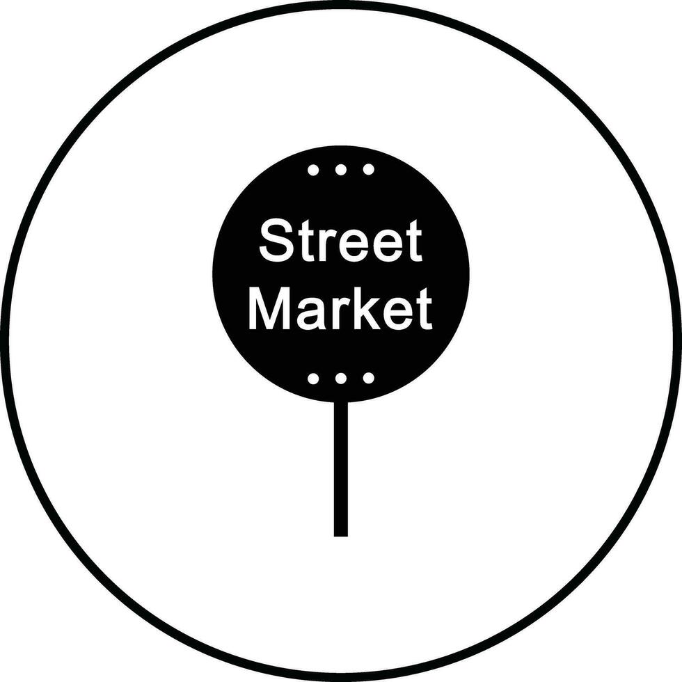 strada mercato cartello vettore icona