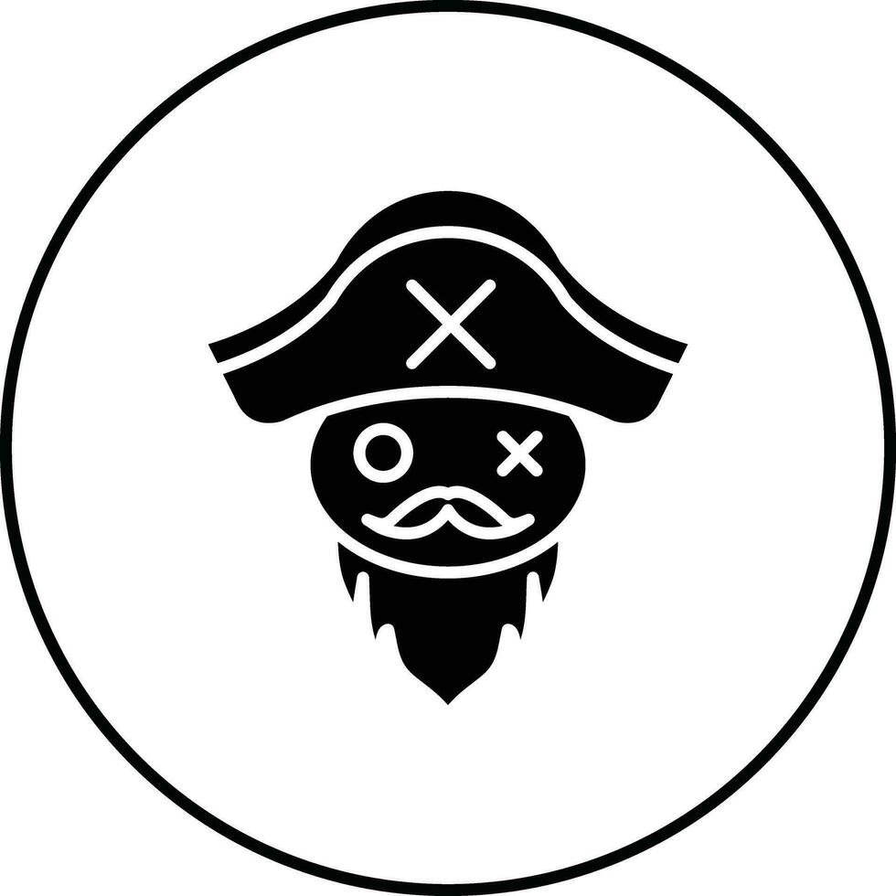 pirata barba vettore icona