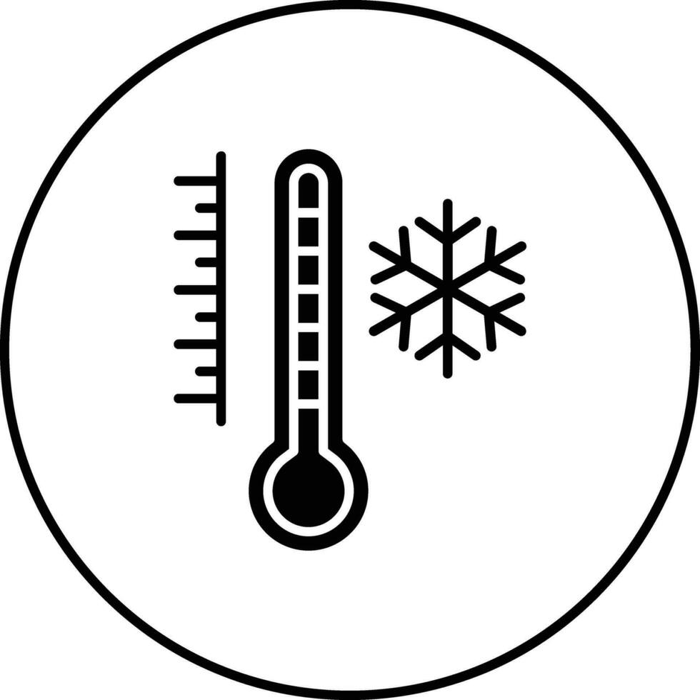 freddo temperatura vettore icona