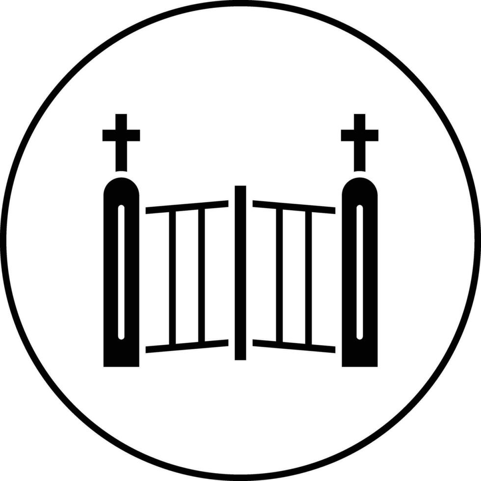 cimitero cancello vettore icona