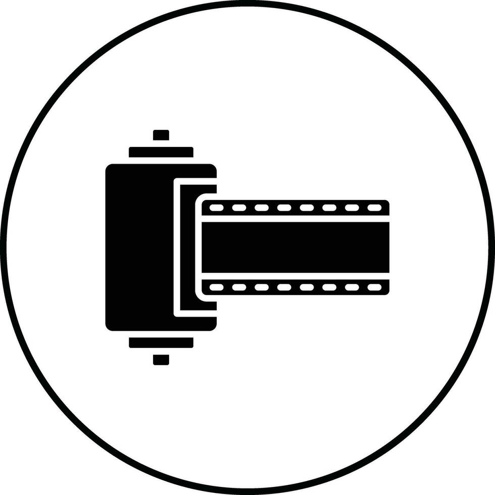 telecamera rotolo vettore icona