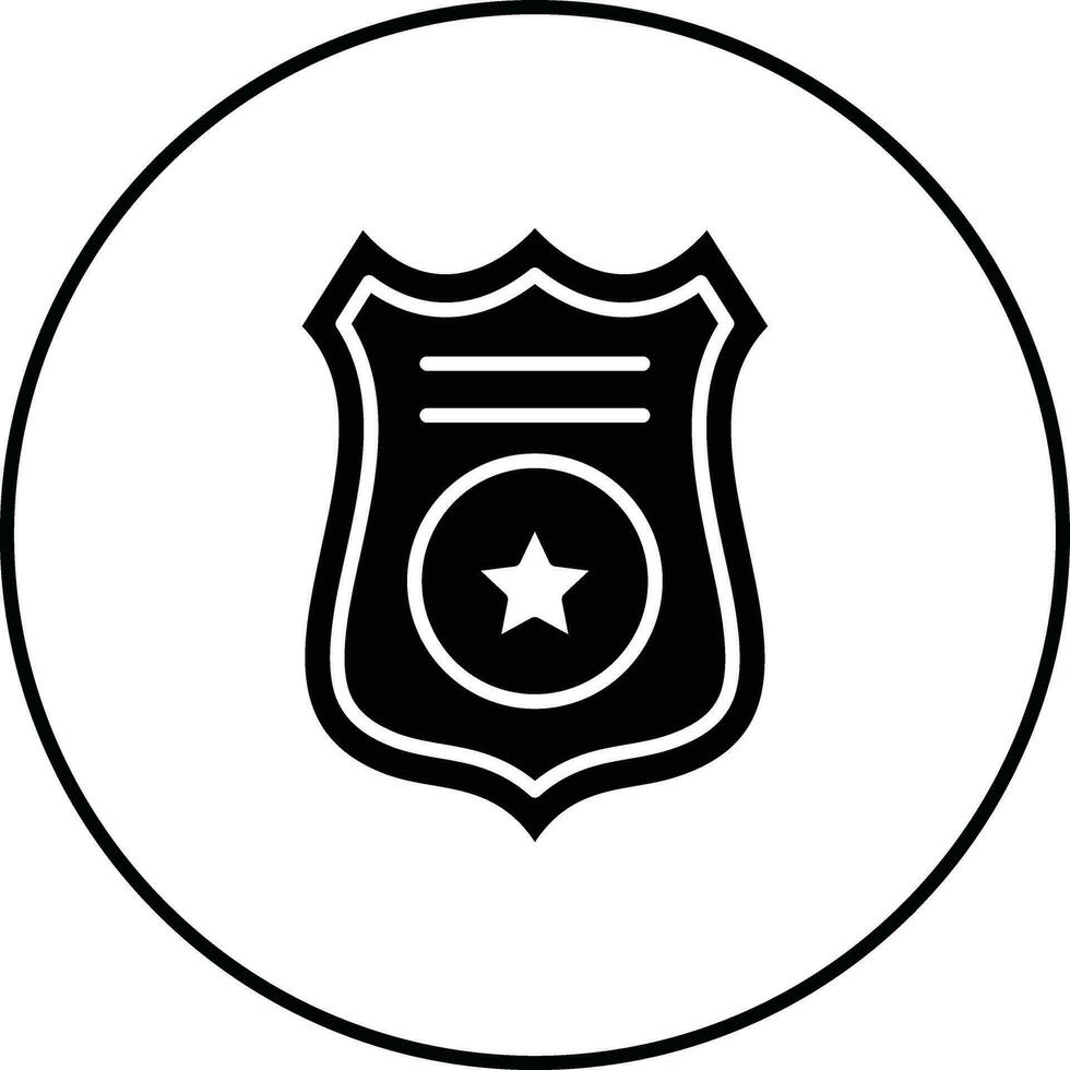 polizia distintivo vettore icona