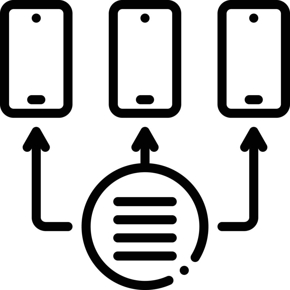 icona della linea per il provisioning vettore