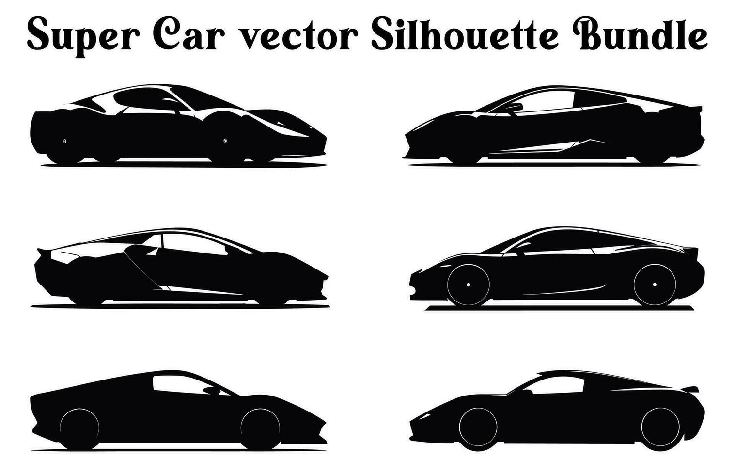 vettore auto sagome fascio, impostato di auto vettore silhouette clipart