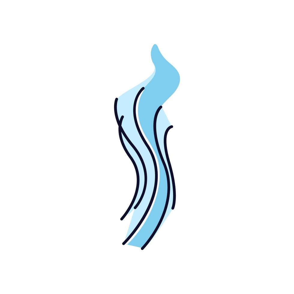 icona di colore blu rgb vortice del vento vettore