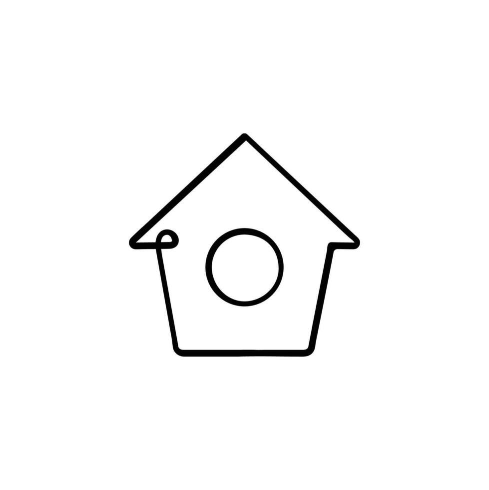 cinguettio casa linea stile icona design vettore