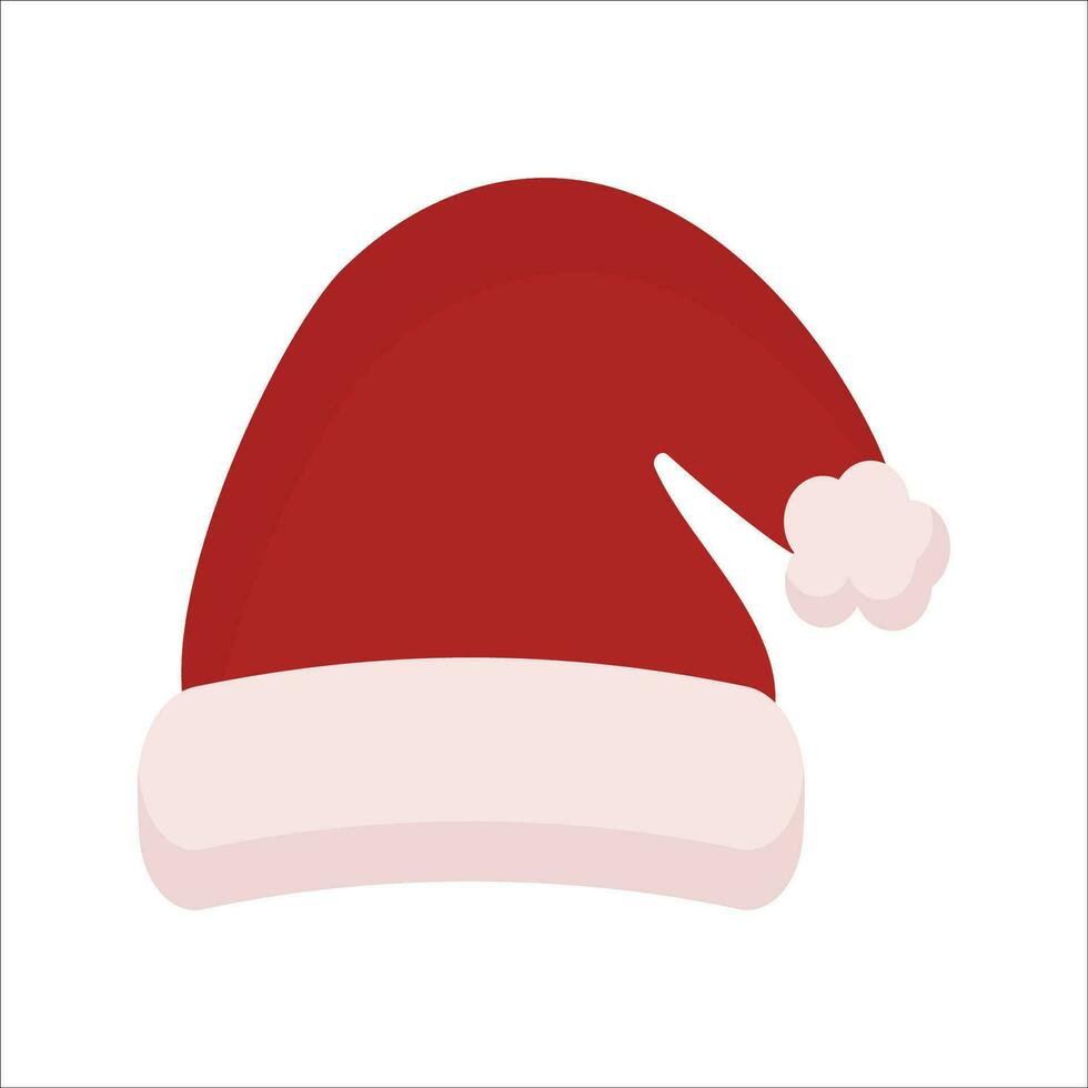 rosso Santa Claus Natale cappello vettore