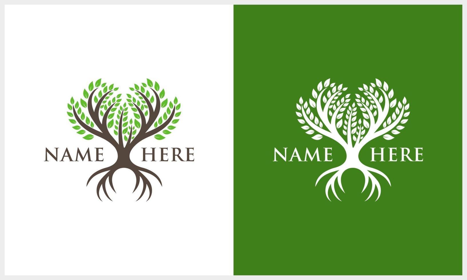 modello di progettazione del logo dell'albero della vita vettore