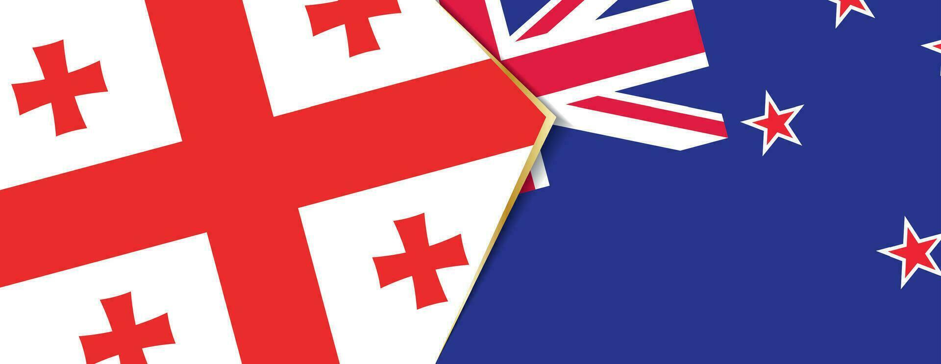 Georgia e nuovo Zelanda bandiere, Due vettore bandiere.
