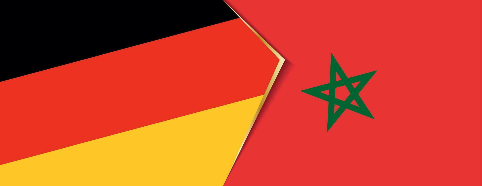 Germania e Marocco bandiere, Due vettore bandiere.