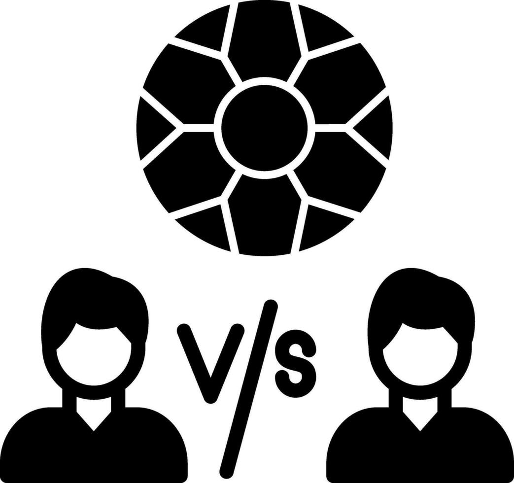 giocatore contro giocatore vettore icona design