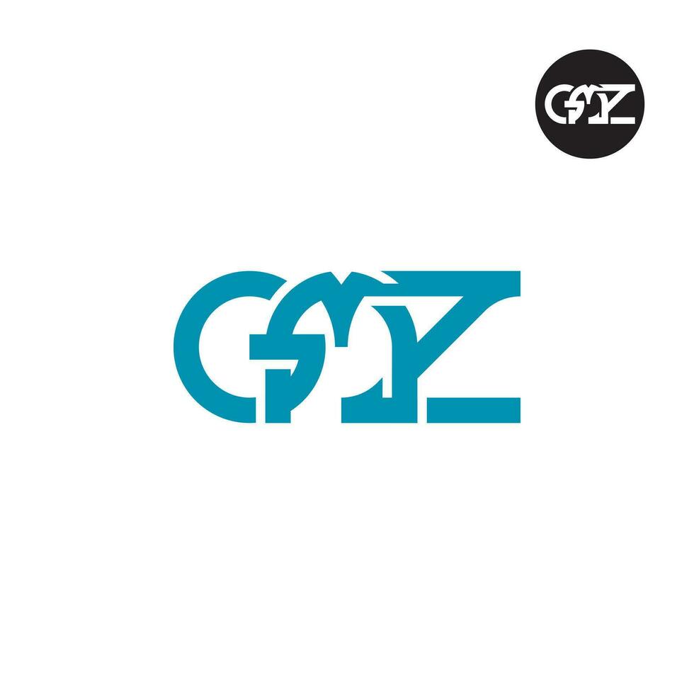 lettera gmz monogramma logo design vettore