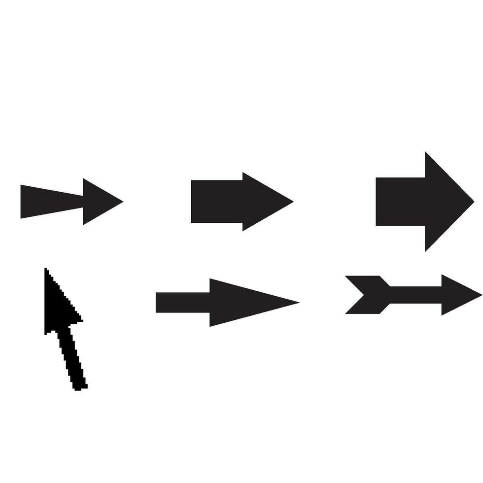 impostato di nero vettore frecce. freccia icona. freccia vettore icona. freccia. frecce vettore collezione