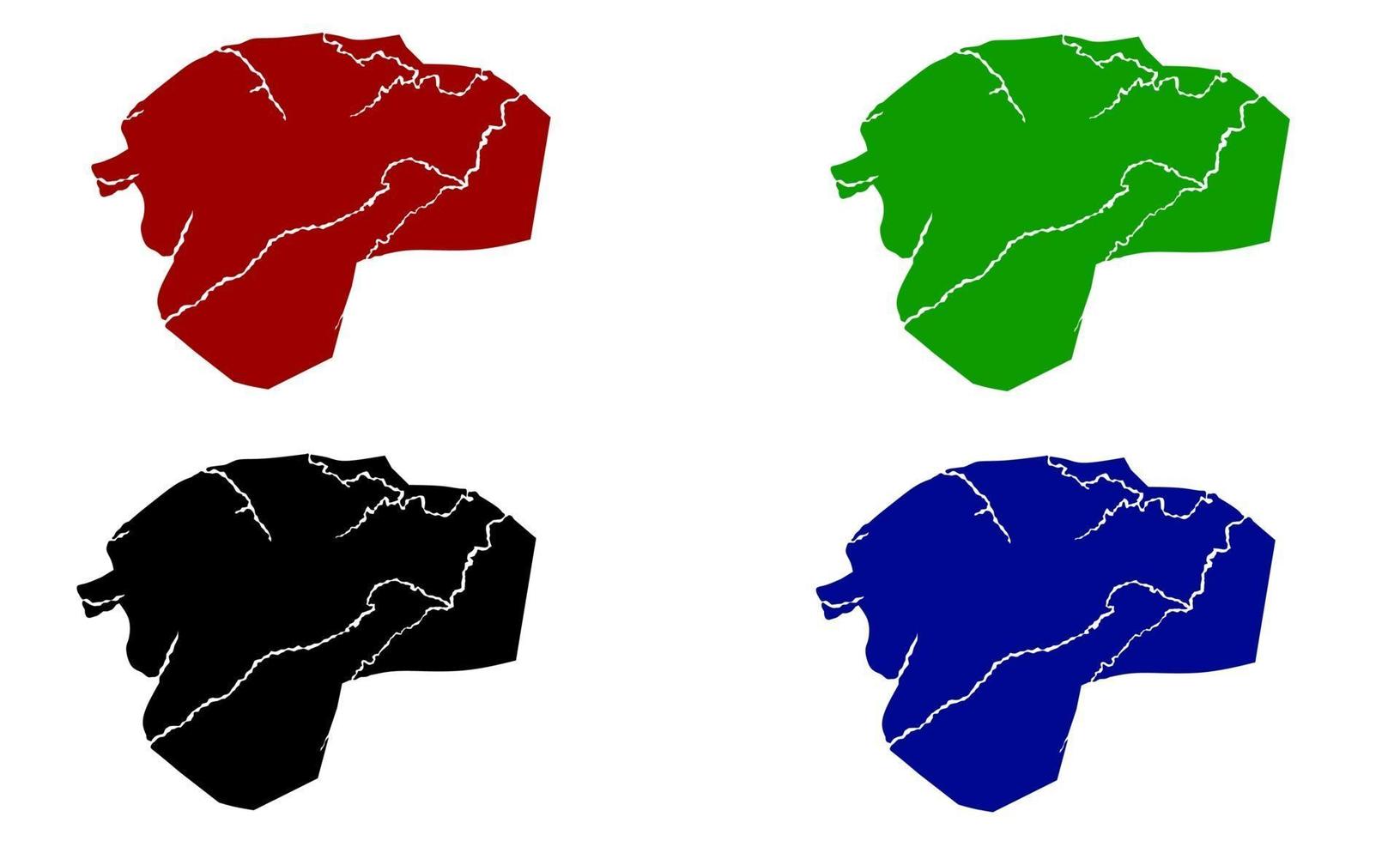 mappa silhouette della città di peshawar in pakistan vettore