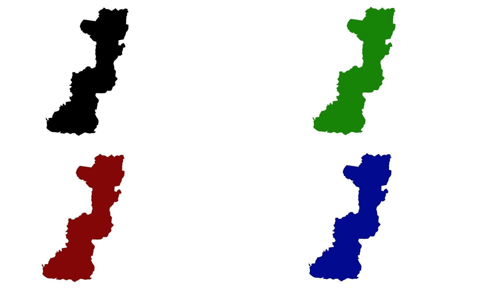 mappa silhouette della città di edirne in turchia vettore