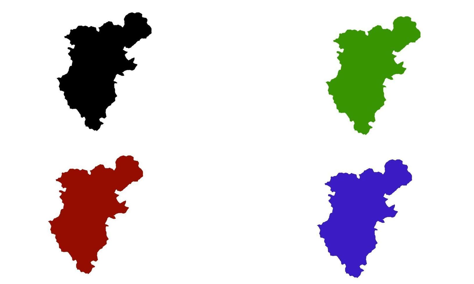 denizli mappa della città silhouette in turchia vettore