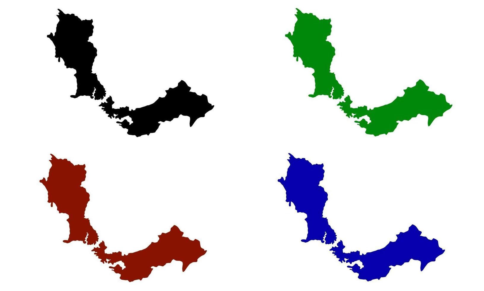 mappa silhouette della città di santo andre in brasile vettore