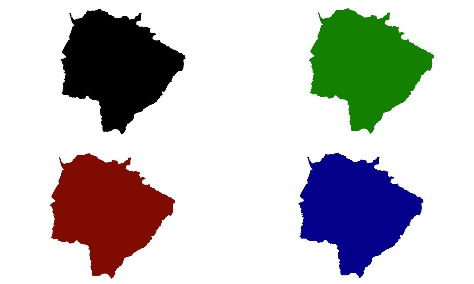 sagoma mappa della città di campo grande in brasile vettore