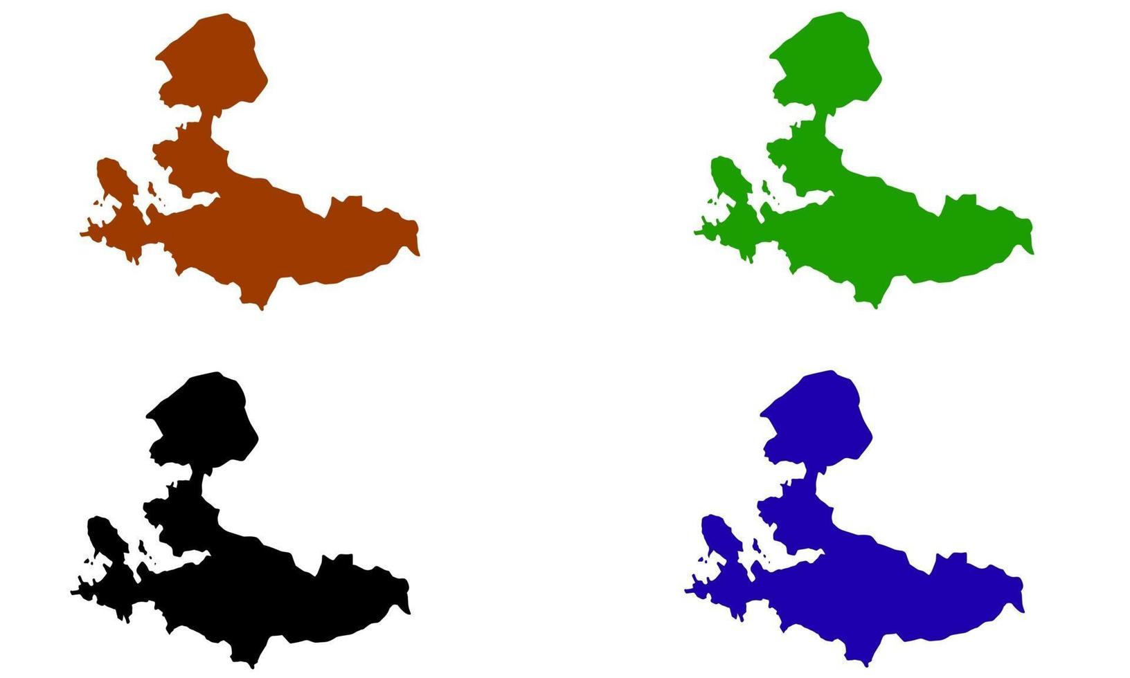 mappa silhouette della città di izmir in turchia vettore